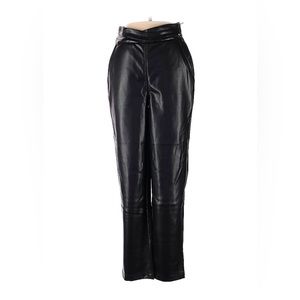 7 For All Mankind Faux Leather Black Pants